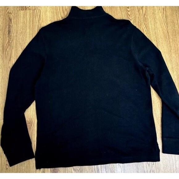 Polo Ralph Lauren Black Quarter Zip Pullover Estate Rib Sweater XXL Designer Y2K - Picture 2 of 7